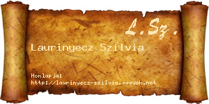 Laurinyecz Szilvia névjegykártya